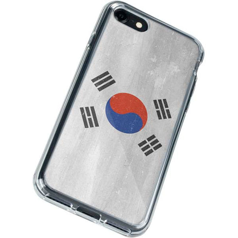 South Korean Flag Distressed iPhone SE (2nd & 3rd Gen) Clear Case